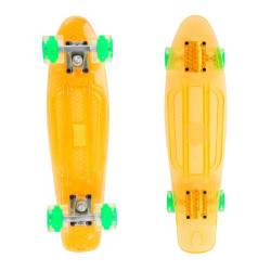 Penny Board Maronad Retro Transparent Light Wheels 22 Portocaliu