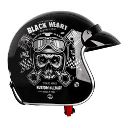 Casca Moto W-TEC V541 Black Heart, Cap de mort