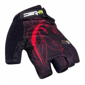 Manusi ciclism femei W-TEC Mison, Negru-rosu Manusi ciclism femei W-TEC Mison, Negru-rosu
