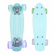 Mini Penny Board cu roti LED WORKER Pico 17 , Albastru