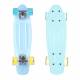 Penny Board Fosforescent WORKER Lumy 22, Albastru si roti colorat