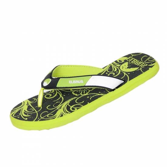 Papuci Flip-Flop ELBRUS Marina Wos, Negru / Lime Papuci Flip-Flop ELBRUS Marina Wos, Negru / Lime