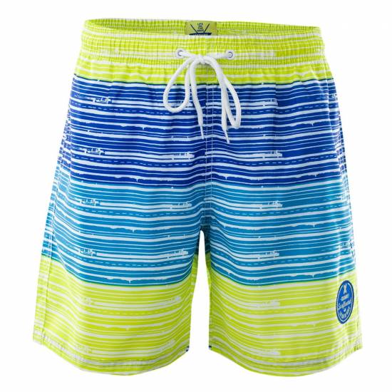 Pantaloni scurti de inot Jr AQUAWAVE Barcode Jr, Alb/Albastru