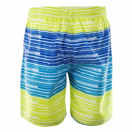 Pantaloni scurti de inot Jr AQUAWAVE Barcode Jr, Alb/Albastru