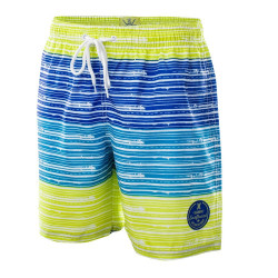 Pantaloni scurti de inot Jr AQUAWAVE Barcode Jr, Alb/Albastru