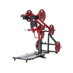 Standing Squat Machine Steelflex Plateload Line PLSS - Black-Red Standing Squat Machine Steelflex Plateload Line PLSS - Black-Red