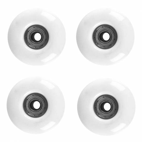 Roti pentru skateboard cu rulmenti WORKER 50 x 30 mm, Alb