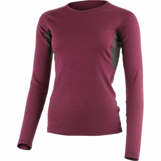 Bluza termo femei din lana LASTING Berta, Visiniu Bluza termo femei din lana LASTING Berta, Visiniu