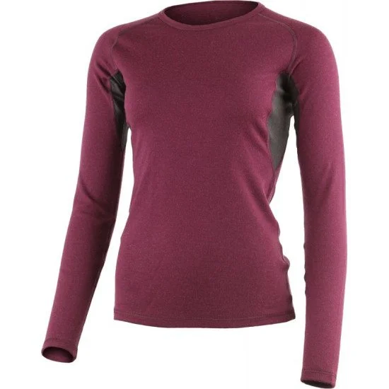 Bluza termo femei din lana LASTING Berta, Visiniu Bluza termo femei din lana LASTING Berta, Visiniu