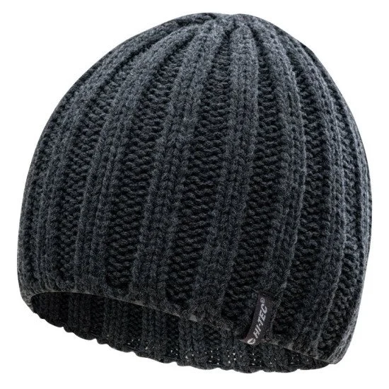 Mens knitted hat HI-TEC Rupert, Dark grey melange Mens knitted hat HI-TEC Rupert, Dark grey melange