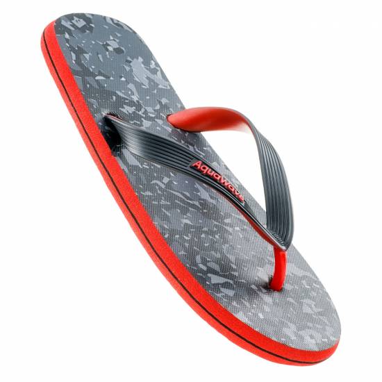 Papuci flip-flops pentru barbati AQUAWAVE Roboor, Negru/Rosu