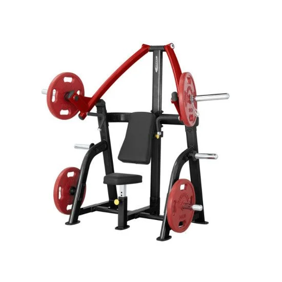 Incline Chest Press Machine Steelflex Plateload Line PSIP - Black-Red Incline Chest Press Machine Steelflex Plateload Line PSIP - Black-Red