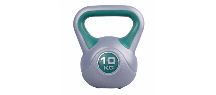 Kettlebell InSPORTline Vin-Bell 18 Kg - Haltère Cloche En Vinyle Avec Poignée Triangulaire Pour Musculation