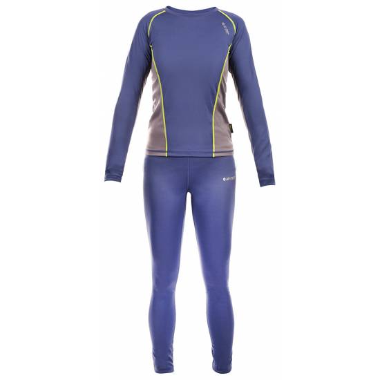 Set lenjerie termica HI-TEC Kano Set Junior, Albastru Set lenjerie termica HI-TEC Kano Set Junior, Albastru
