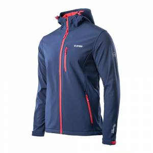 Geaca softshell barbati HI-TEC Caen Albastru Geaca softshell barbati HI-TEC Caen Albastru