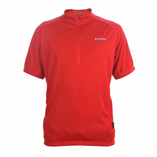 Tricou ciclism barbati HI-TEC Fabi, Rosu