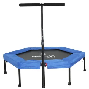 Spring-Free Trampoline with a Handlebar SPARTAN, Hexagon 136 cm Spring-Free Trampoline with a Handlebar SPARTAN, Hexagon 136 cm