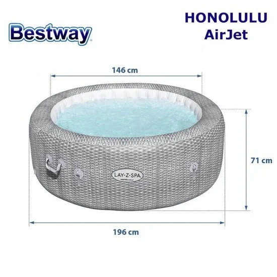 Jacuzzi gonflabil BESTWAY Lay-Z-Spa Honolulu AirJet