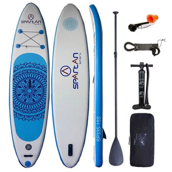Placa SUP gonflabila SPARTAN 320-15, Alb/Albastru