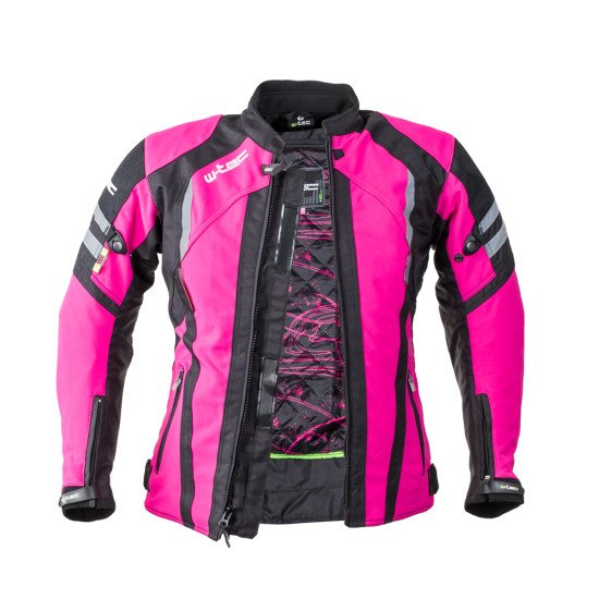 Geaca moto Softshell pentru femei W-TEC Alenalla NF-2410 - Negru-Roz