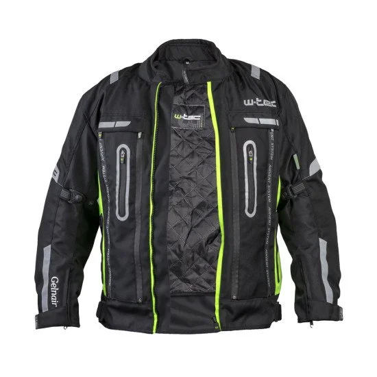 Geaca de motocicleta pentru barbati W-TEC Gelnair, Negru / Verde