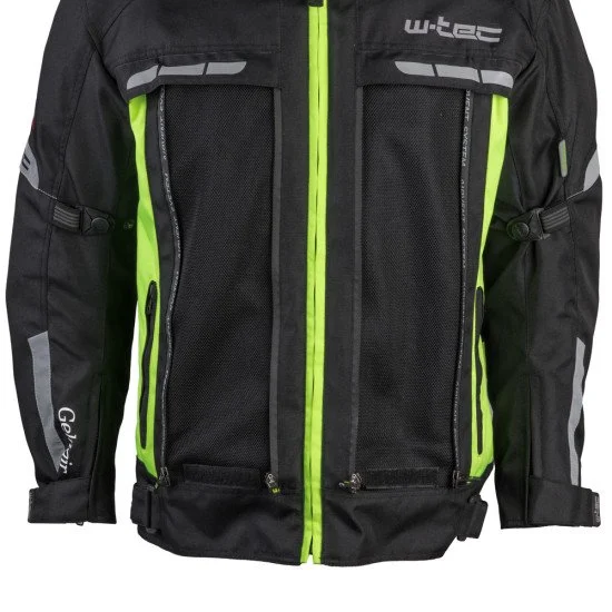 Geaca de motocicleta pentru barbati W-TEC Gelnair, Negru / Verde