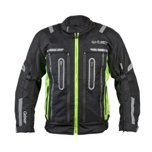 Geaca de motocicleta pentru barbati W-TEC Gelnair, Negru / Verde Geaca de motocicleta pentru barbati W-TEC Gelnair, Negru / Verde