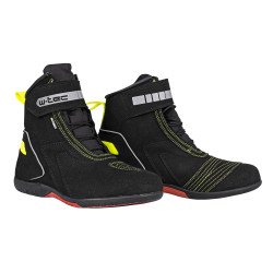 Ghete moto W-TEC Sixtreet - Negru-Verde