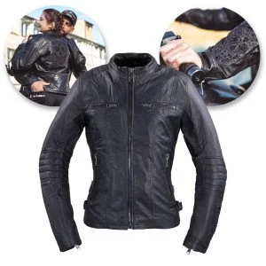 Geaca moto din piele pentru femei W-TEC Strass Geaca moto din piele pentru femei W-TEC Strass
