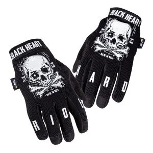 Manusi moto W-TEC Black Heart Web Skull, Negru Manusi moto W-TEC Black Heart Web Skull, Negru